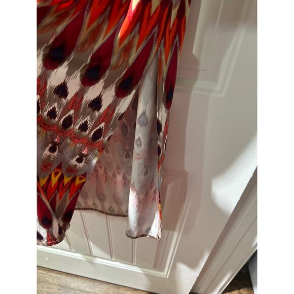 Plus Size Aztec Pull-On Maxi Skirt, w/side split, Size XL (16/18), Pre-owned - Picture 3 of 4